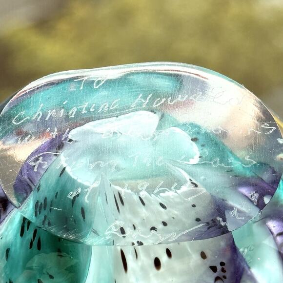 Vintage Glass Eye Studio Glass Fish Tank Aquarium 4 1/2" x 5" Seattle Art - Picture 8 of 9